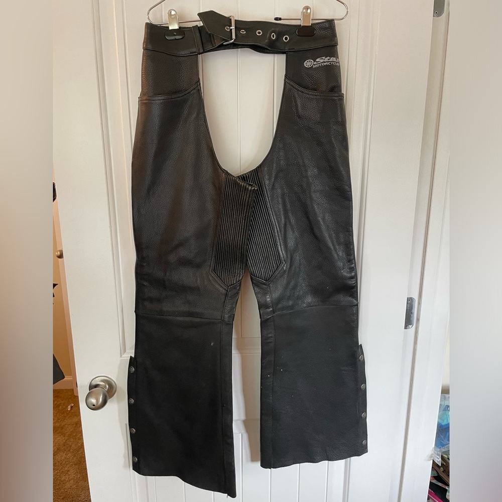 Women’s chaps. Star motorcycles. Size small.